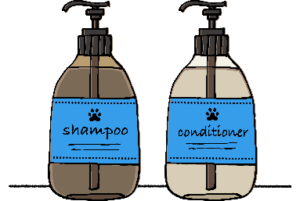 ペット用シャンプーのイラスト