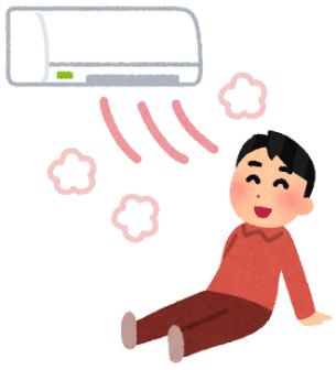 エアコンを活用するイメージイラスト