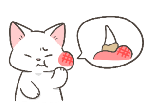 歯の周りが腫れて痛がる猫のイラスト