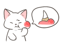 歯の周りが腫れて痛がる猫のイラスト