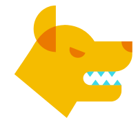 ストレスでガルガルしている犬のイラストイメージ